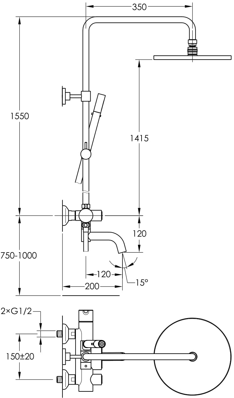 Imprese Click ZMK101901207 Габаритные размеры