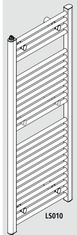 Рушникосушка Kermi B20 (1200x450мм) бокове підключення (LS0101200452XXK) ціна 5402 грн - фотографія 2