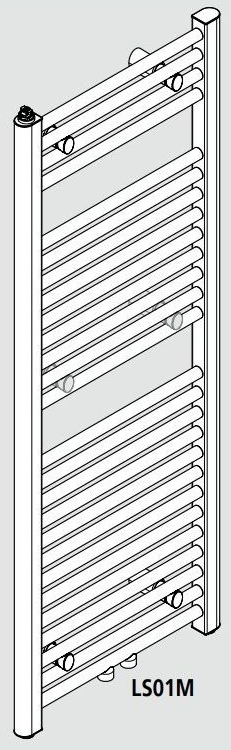 Рушникосушка Kermi B20 (800x750мм) центральне підключення (LS01M0800752XXK) ціна 6922 грн - фотографія 2