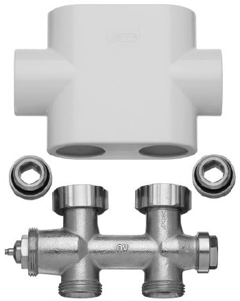 Kermi 1/2"x3/4" прямий, декоративна кришка біла (ZV00400001)