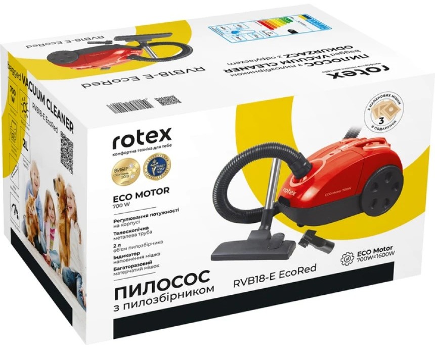 Пилосос Rotex RVB18-E EcoRed огляд - фото 8