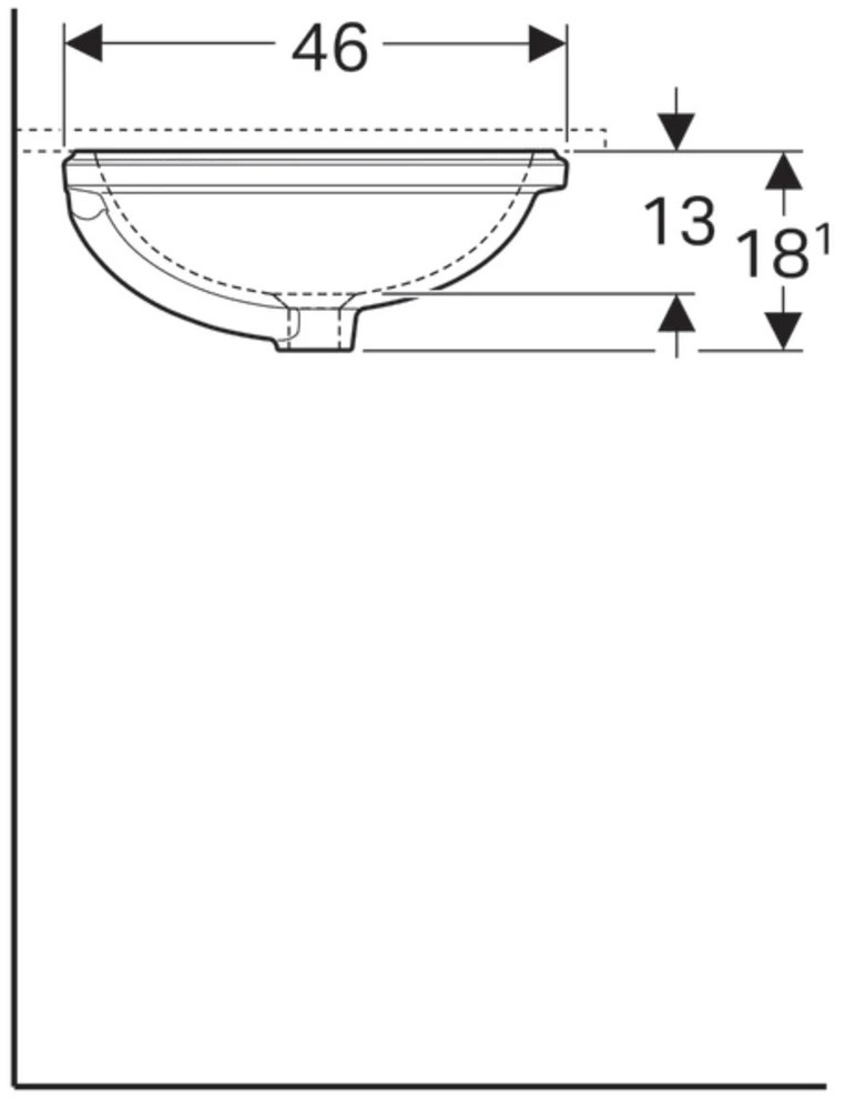 Geberit VariForm 500.755.01.2 Габаритні розміри