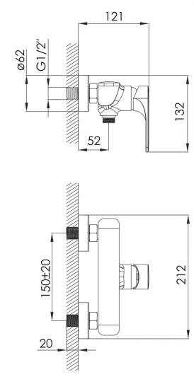 Imprese Lednice f03307901BA Габаритные размеры