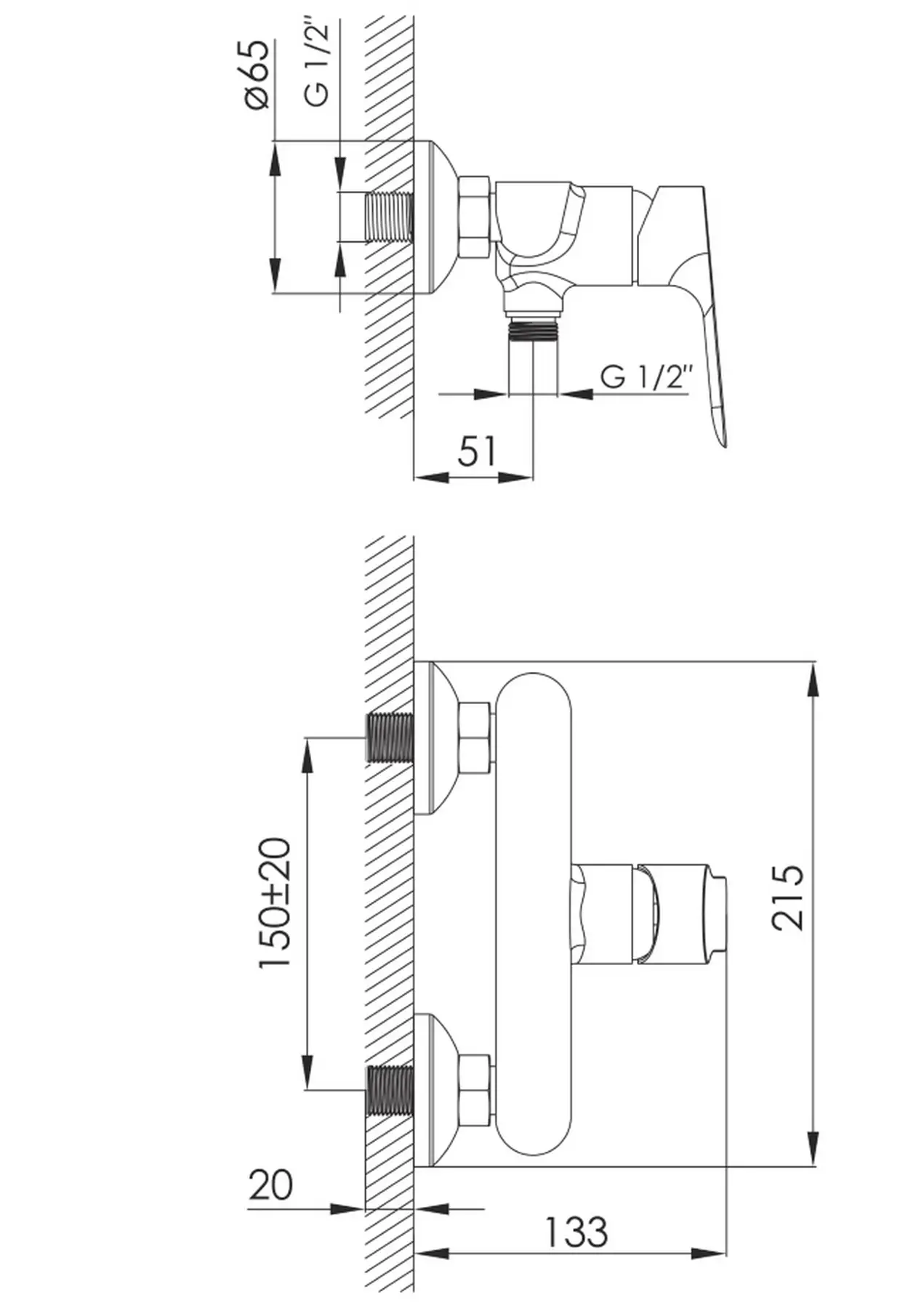 Imprese Kucera f03303410AA Габаритные размеры