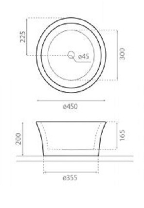 Bathco Manila Negro 00327 Габаритні розміри