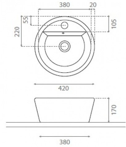 Bathco Florencia-A 4056 Габаритные размеры