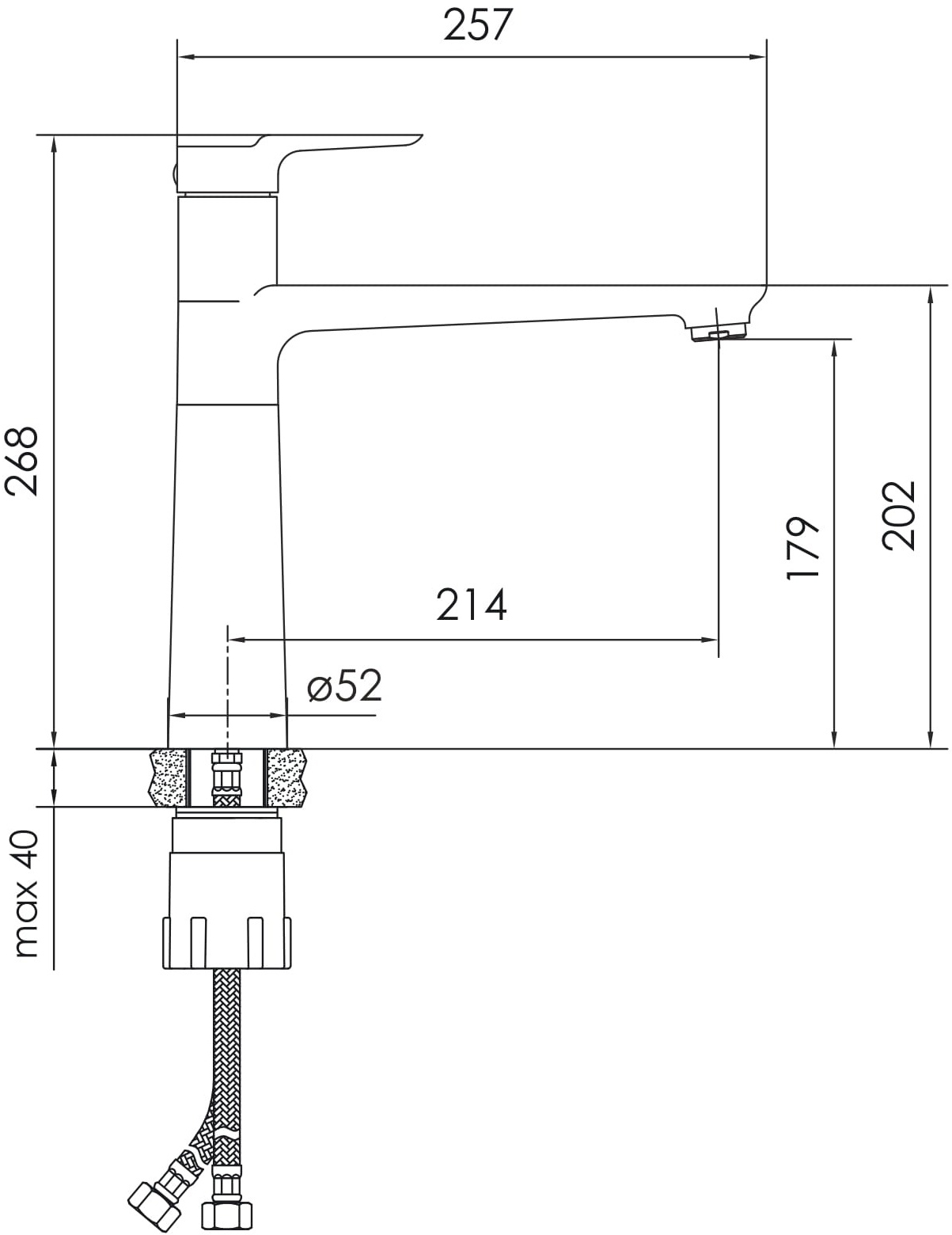 Imprese Pivot LV f03408501LV Габаритные размеры