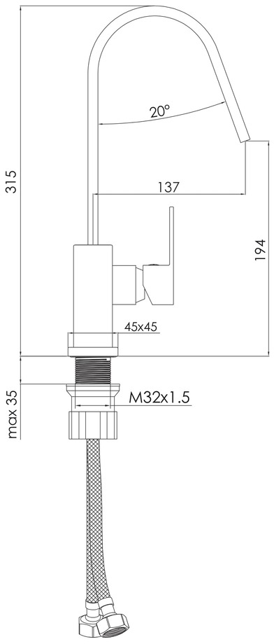 Imprese Karlov f03407601AA Габаритные размеры