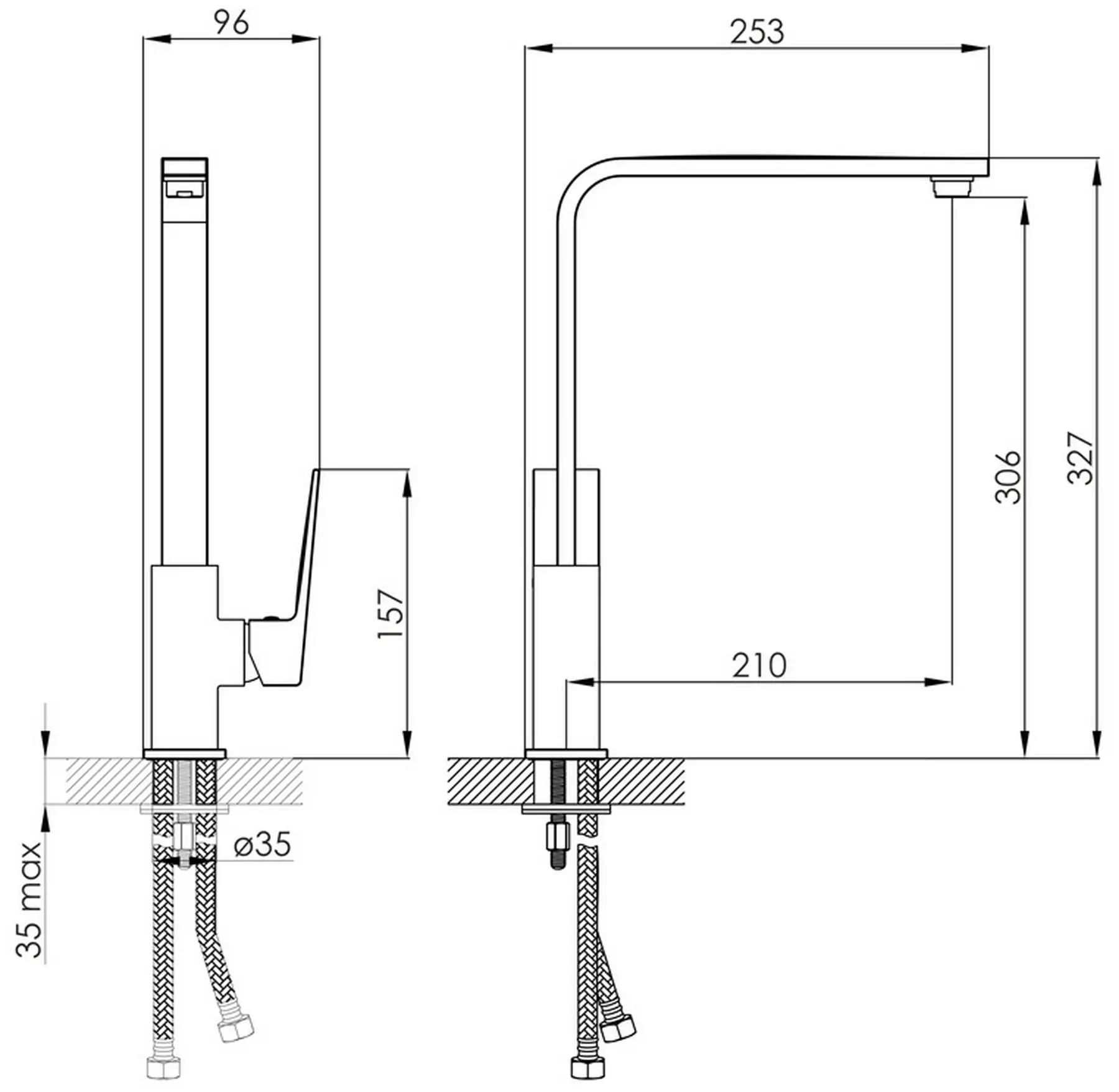 Imprese Violik f03410801AA Габаритные размеры