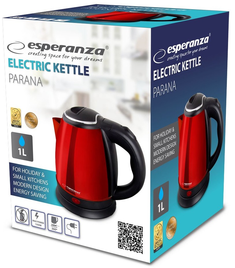 Электрочайник Esperanza EKK128R Kettle Parana ціна 424 грн - фотографія 2