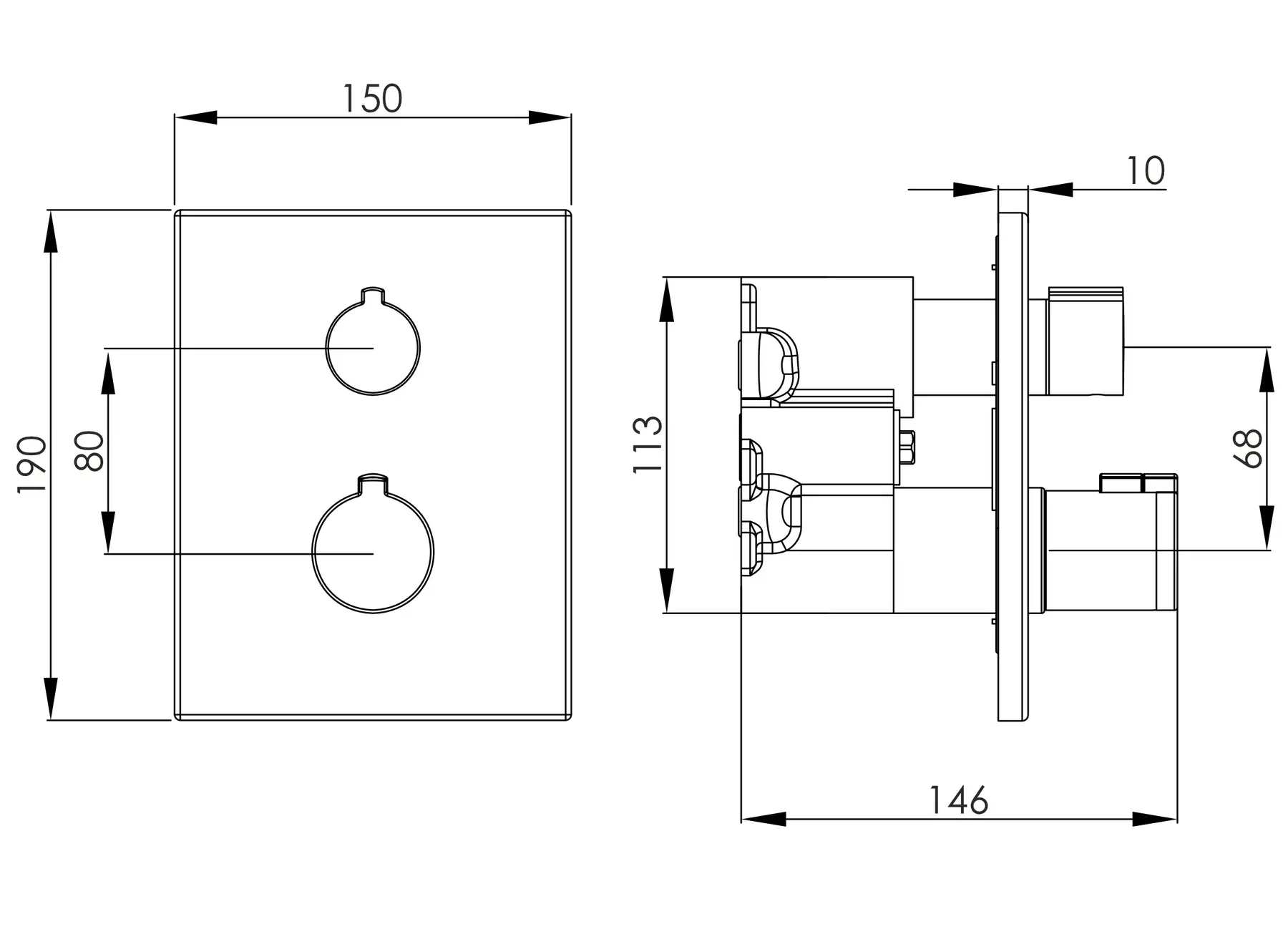 Imprese Violik f04610801AC Габаритные размеры