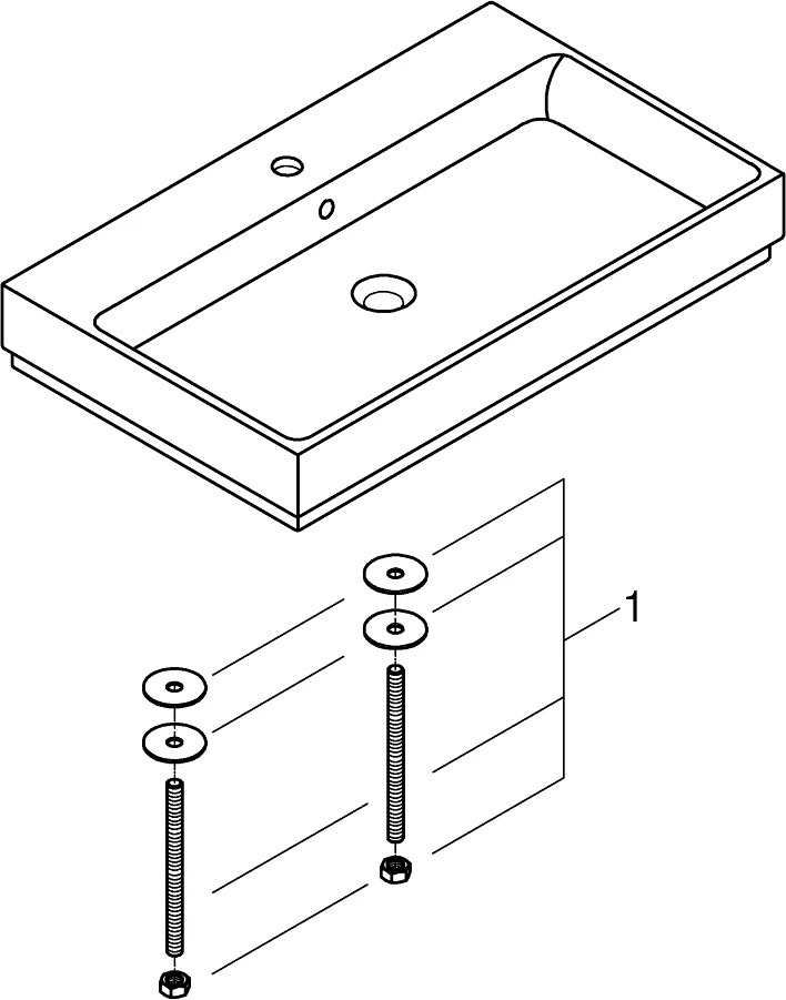 Grohe Cube Ceramic PureGuard 3947600H Габаритные размеры