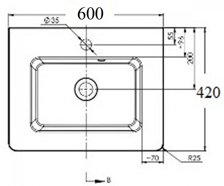 Fancy Marble Annabele 600 (4006101) Габаритные размеры