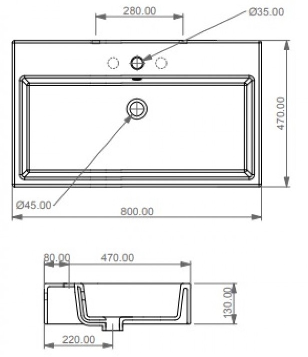 GSG Box 800x470 QULAV80000 Габаритные размеры