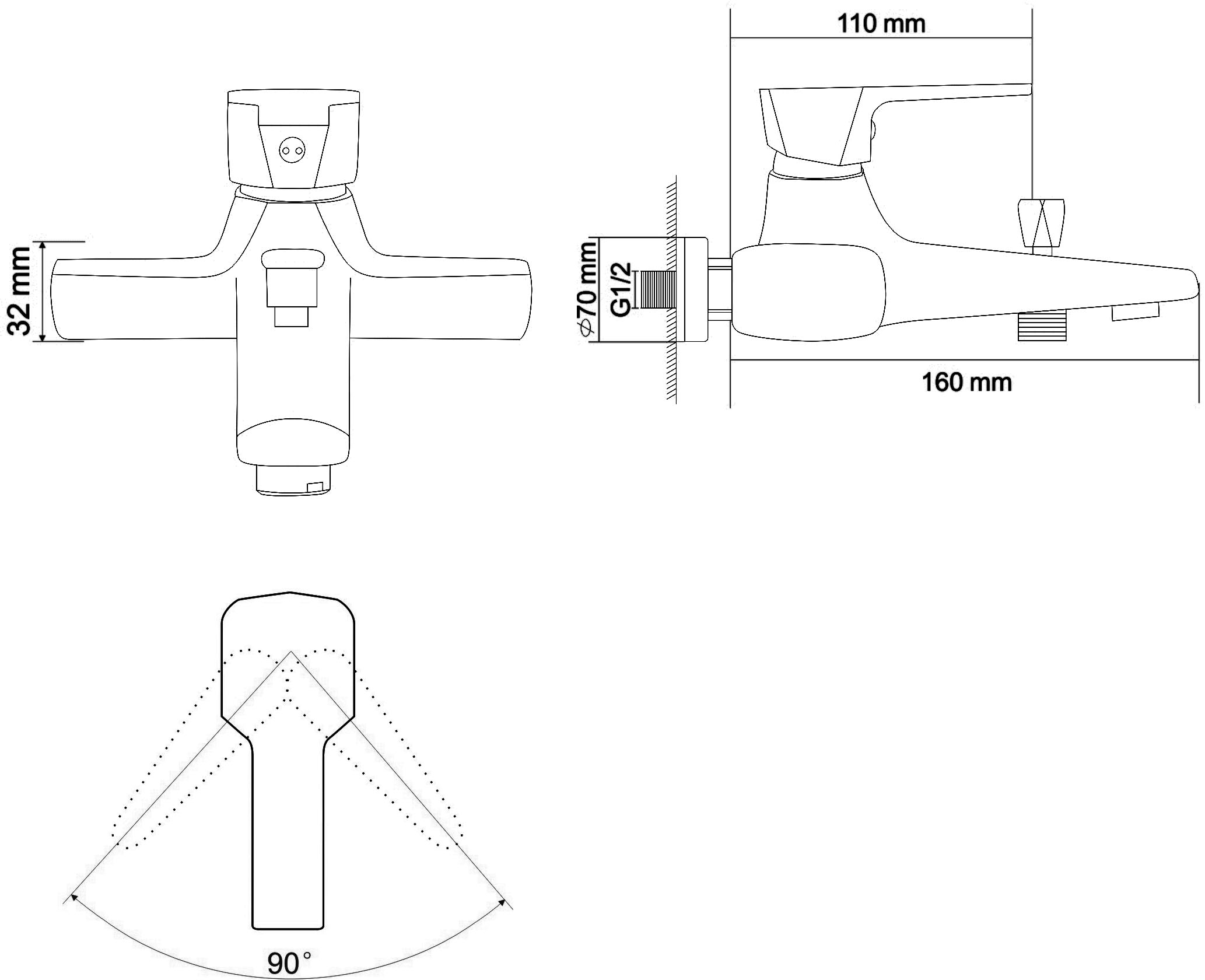 RJ Rock RBZ078-3 Габаритні розміри