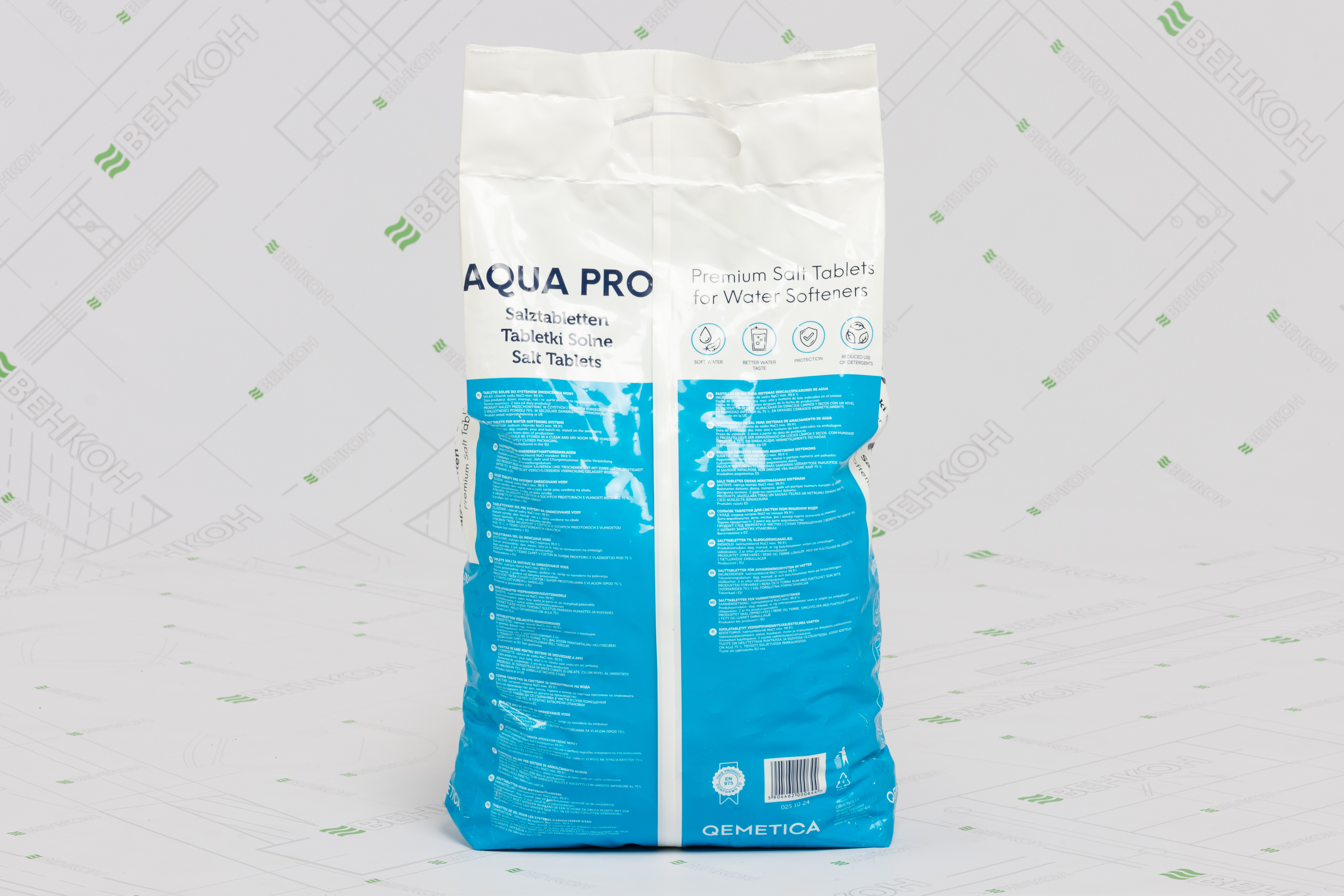 Соль таблетированная Ciech (Qemetica) Aqua PRO 10 кг цена 439 грн - фотография 2