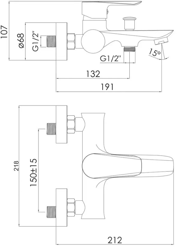 Imprese Vaclav f03206401AA Габаритные размеры