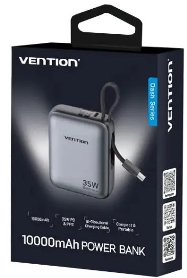 продаємо Vention 10000mAh 35W 3A PD, LED Display, Gray (FHEH0) в Україні - фото 4