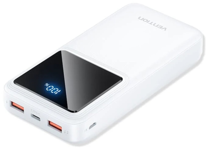 Повербанк Vention 20000mAh 22.5W 3A PD, LED Display White (FHLW0) ціна 899 грн - фотографія 2