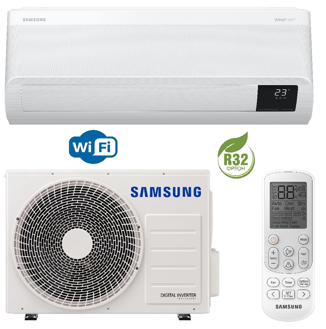 Кондиционер сплит-система Samsung Geo WindFree AR60F09C1BWNUA