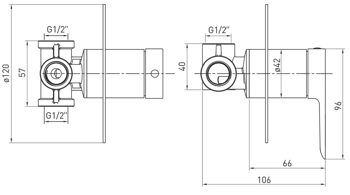 Volle Libra 1521.100201 Габаритні розміри