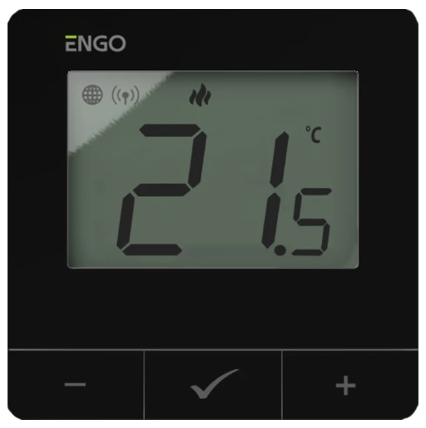 Інтернет-терморегулятор ZigBee 3.0 Engo Controls E25-24B, чорний