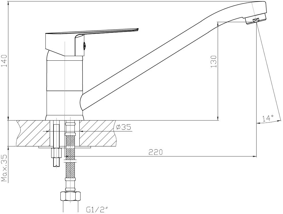 RJ Lotus RBZZ002-6 Габаритные размеры