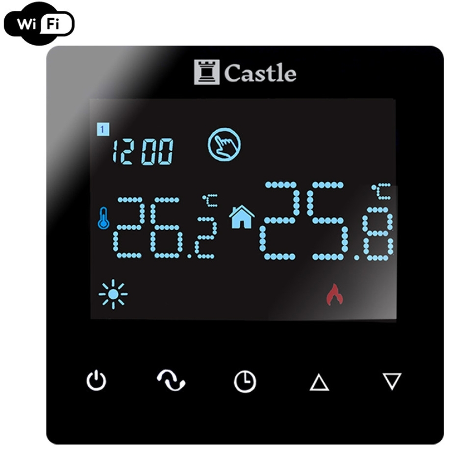 Терморегулятор Castle AC606H WiFi чорний