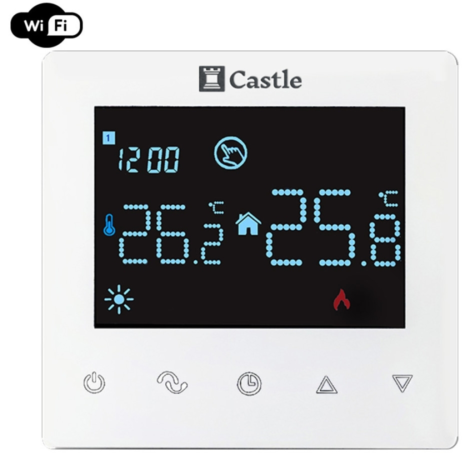 Терморегулятор Castle AC606H WiFi білий