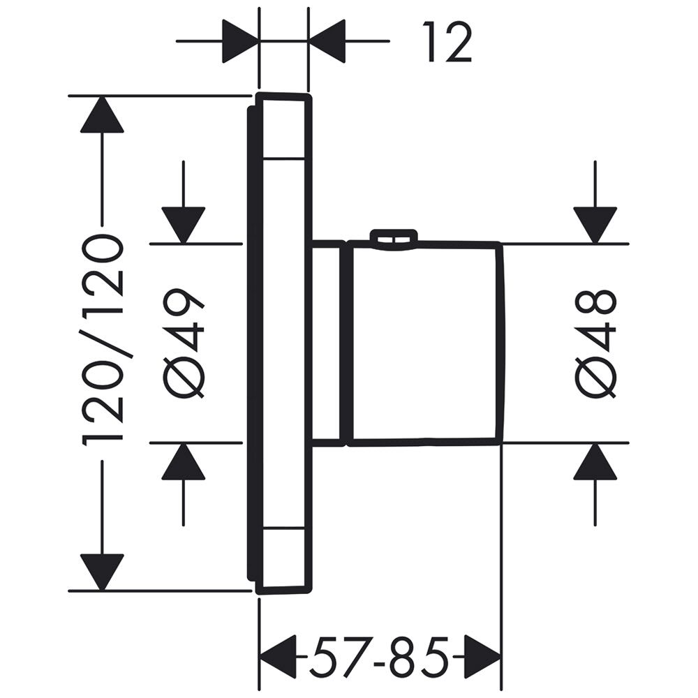 Hansgrohe Axor Citterio E 36702000 Габаритні розміри