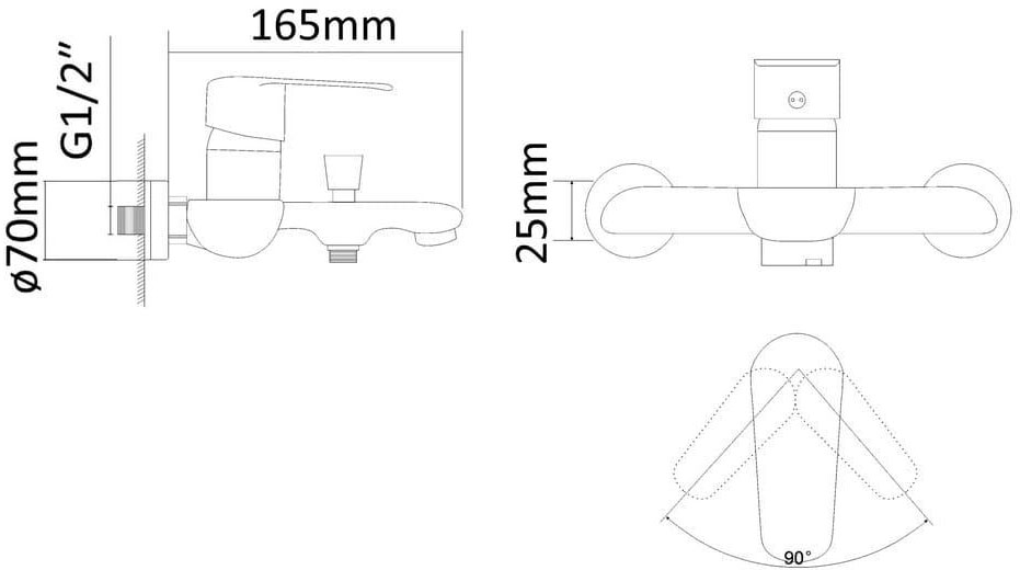 RJ FLY RBZ084-3W Габаритні розміри