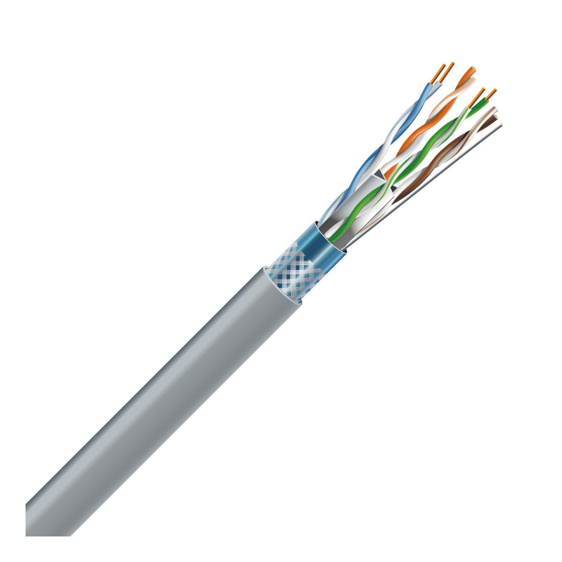 Кабель симетричний (вита пара) ЗЗКМ Cat 6 SF/UTP 4х2х23AWG, 500 м (72600)