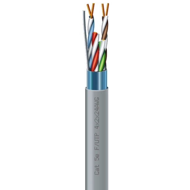 Кабель симметричный (витая пара) ЗЗЦМ Cat 5e F/UTP 4х2х24AWG, 305 м (7091000)