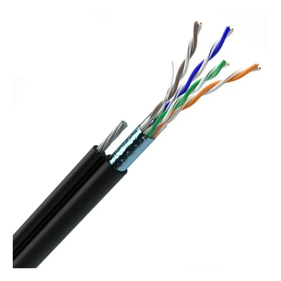 Кабель симетричний (вита пара) ЗЗКМ Cat 5e F/UTP 4x2x24AWG PE з тросом, 305 м (70910401)