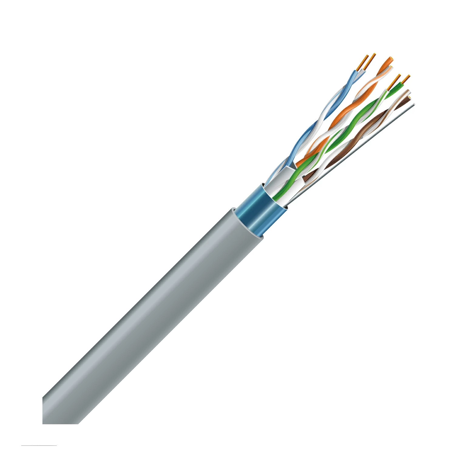 Кабель симметричный (витая пара) ЗЗЦМ Cat 6 F/UTP 4х2х23AWG, 305 м (7091006)