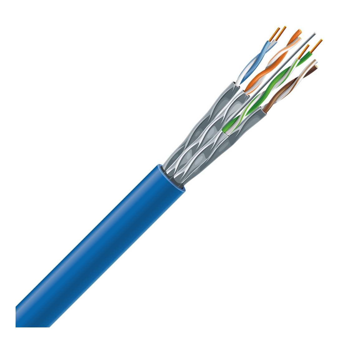 Кабель симетричний (вита пара) ЗЗКМ Cat 6A U/FTP 4х2х23AWG LSZH, 305 м (70910301)