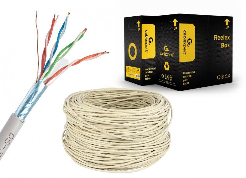 Кабель симметричный (витая пара) Cablexpert Cat 5e F/UTP 4x2x24AWG CCA, 305 м (FPC-5004E-L) цена 2899 грн - фотография 2