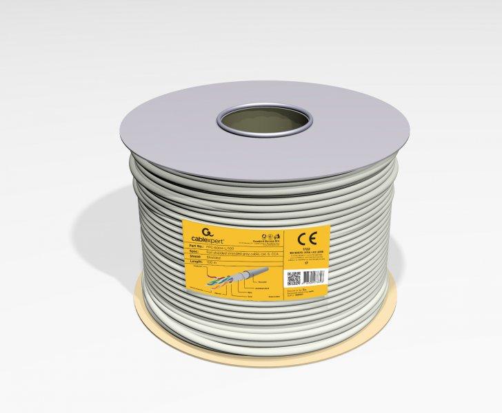 Кабель симметричный (витая пара) Cablexpert Cat 6 F/UTP 4x2x23AWG CCA, 100 м (FPC-6004-L/100) цена 1099 грн - фотография 2