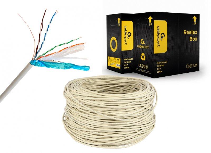 Кабель симметричный (витая пара) Cablexpert Cat 6 F/UTP 4x2x23AWG CCA, 305 м (FPC-6004-SOL) цена 2999 грн - фотография 2