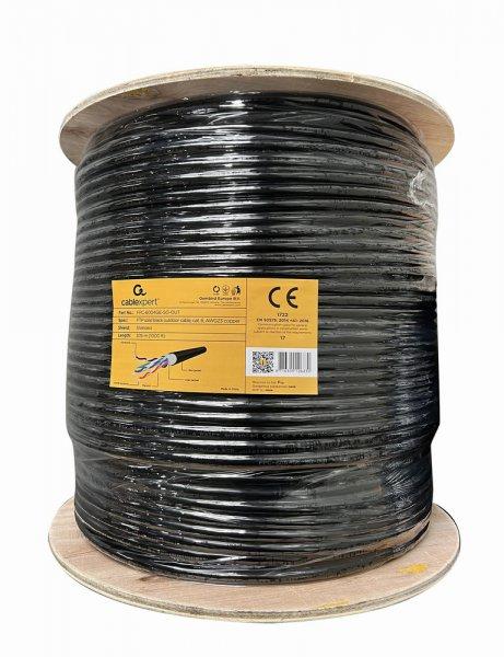 Кабель симетричний (вита пара) Cablexpert Cat 6 F/UTP 4x2x23AWG PE Cu, 305 м (FPC-6004GE-SO-OUT) ціна 279582 грн - фотографія 2