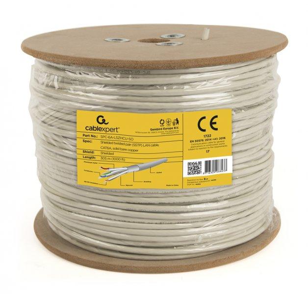 Кабель симметричный (витая пара) Cablexpert Cat 6a S/FTP 4x2x23AWG LSZH Cu, 305 м (SPC-6A-LSZHCU-SO) цена 8999 грн - фотография 2