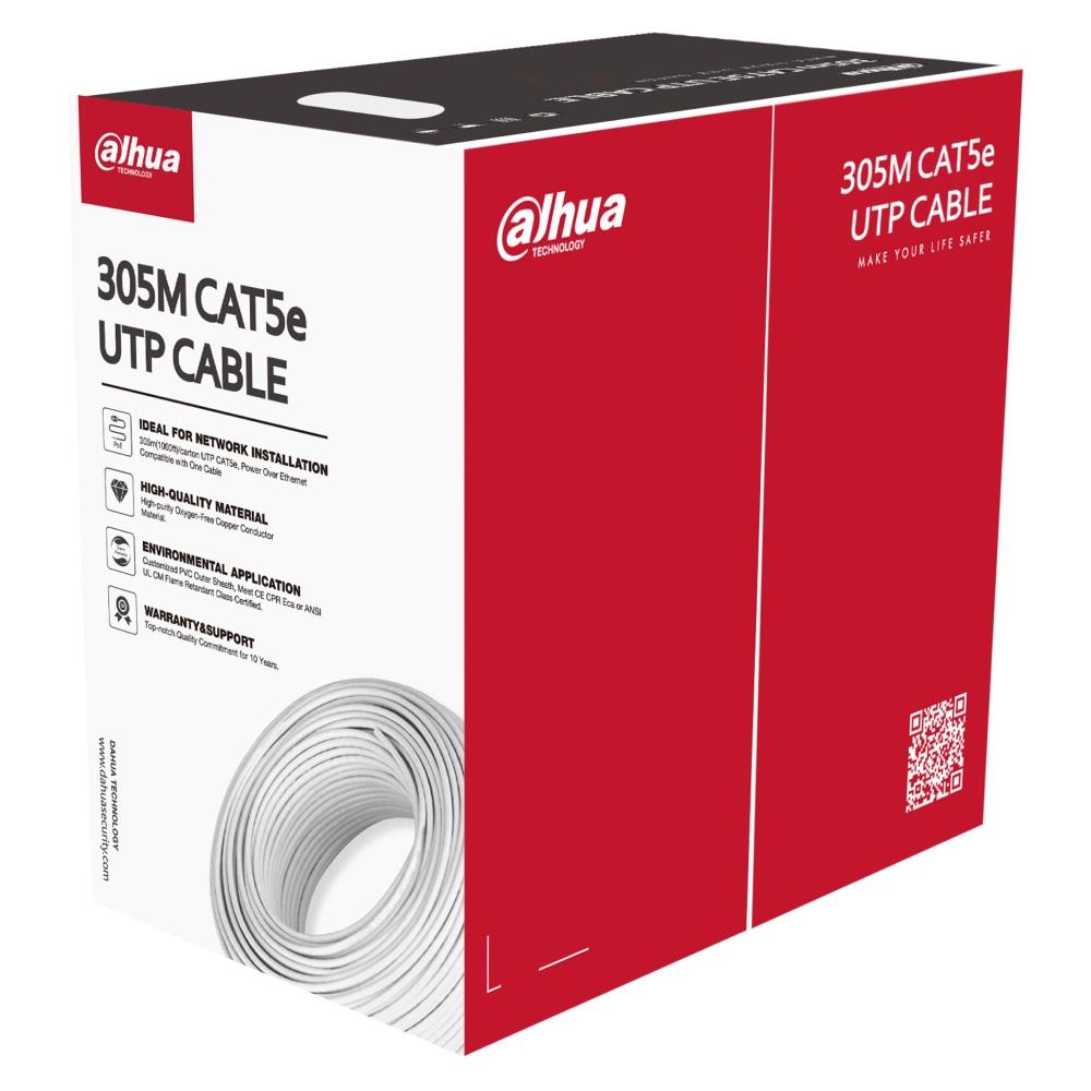 Кабель симметричный (витая пара) Dahua Technology 4x2x24AWG PE (UTP-cat.5Е), 305 м (DH-PFM920-5EU)