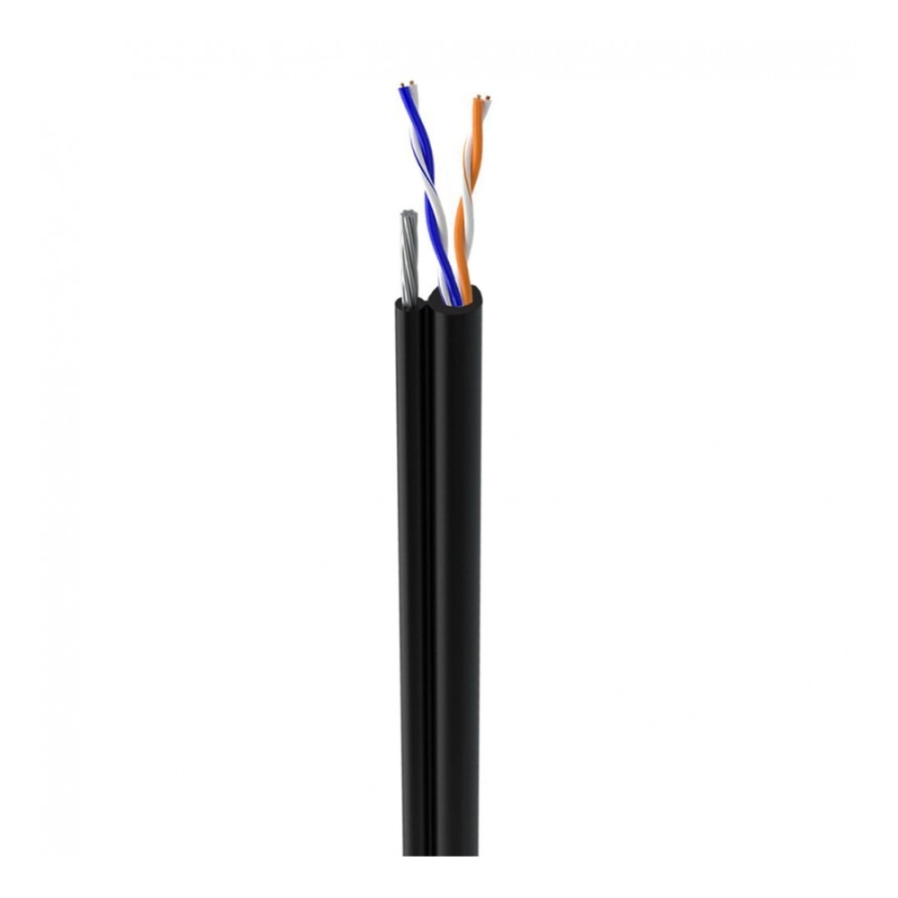 KLM Cat 5e U/UTP 2x2x0.50 PE CCA BM зі сталевим дротом, 305 м