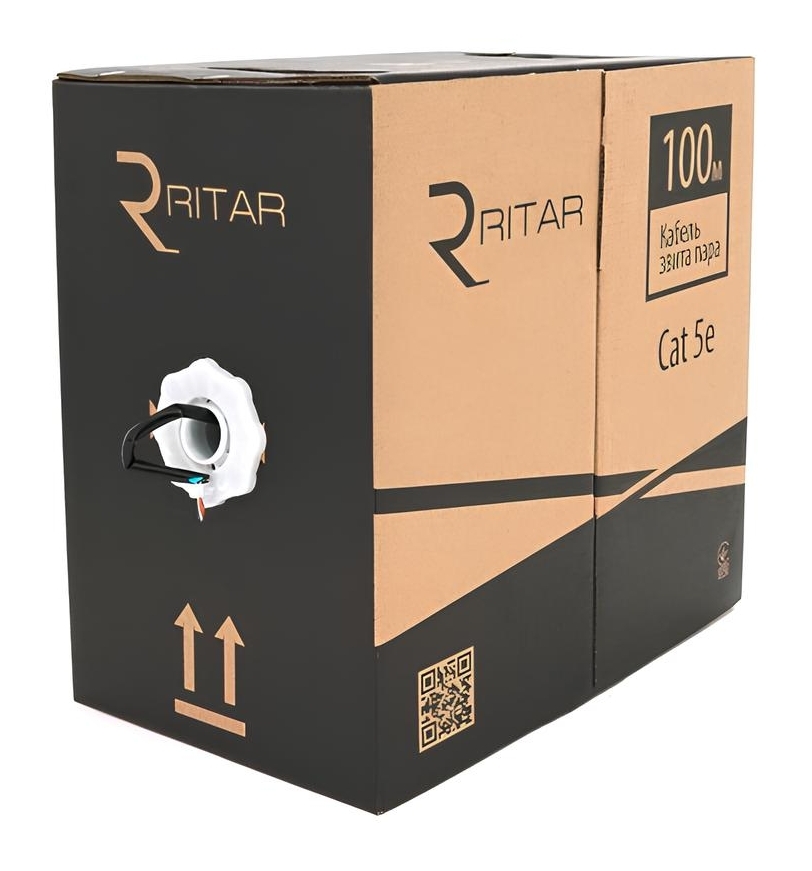 Ritar КНПЕ 4x2x0.51 CCA (FTP-cat.5Е), black, 100 м (22514)