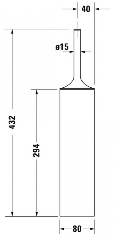 Duravit Starck T, хром (0099451000) Габаритні розміри