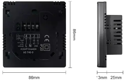 4Heat AE-669 WiFi (Silver) Габаритные размеры