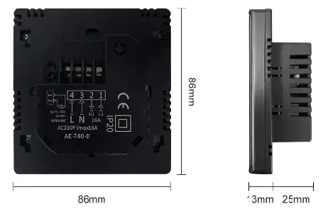 4Heat AE-669 WiFi (Gold) Габаритные размеры