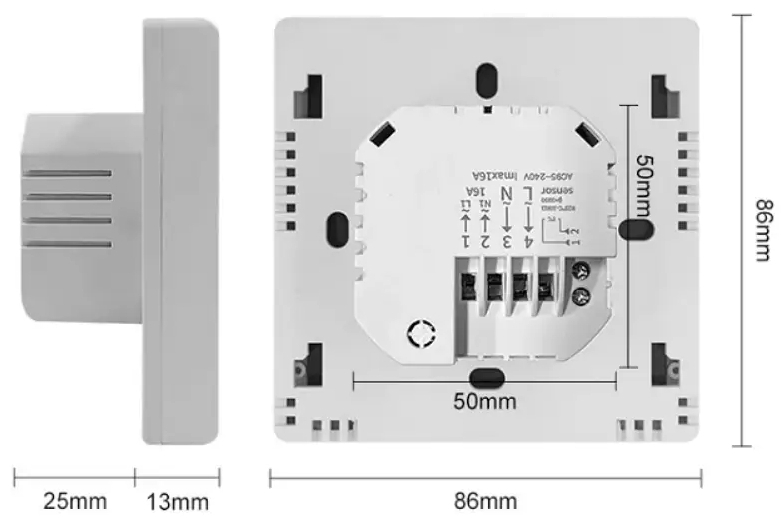 4Heat AE-668 WiFi (White) Габаритные размеры