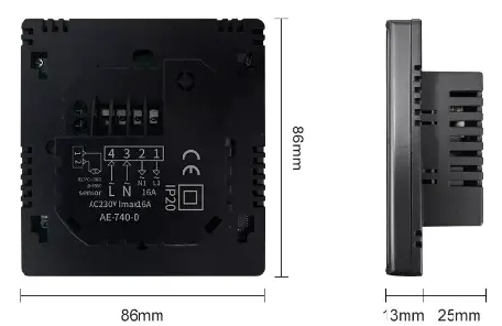 4Heat AE-668 WiFi (Silver) Габаритные размеры