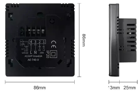 4Heat AE-740 WiFi Габаритные размеры